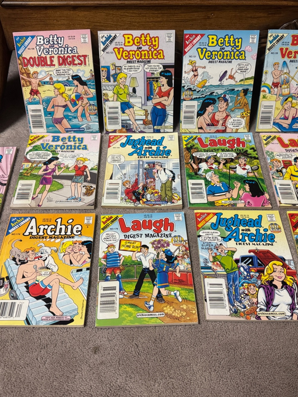 Vintage Archie Digest Library Comic Book Lot — 14 Issues